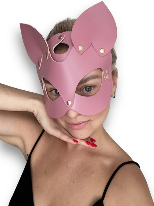 Leather cat mask