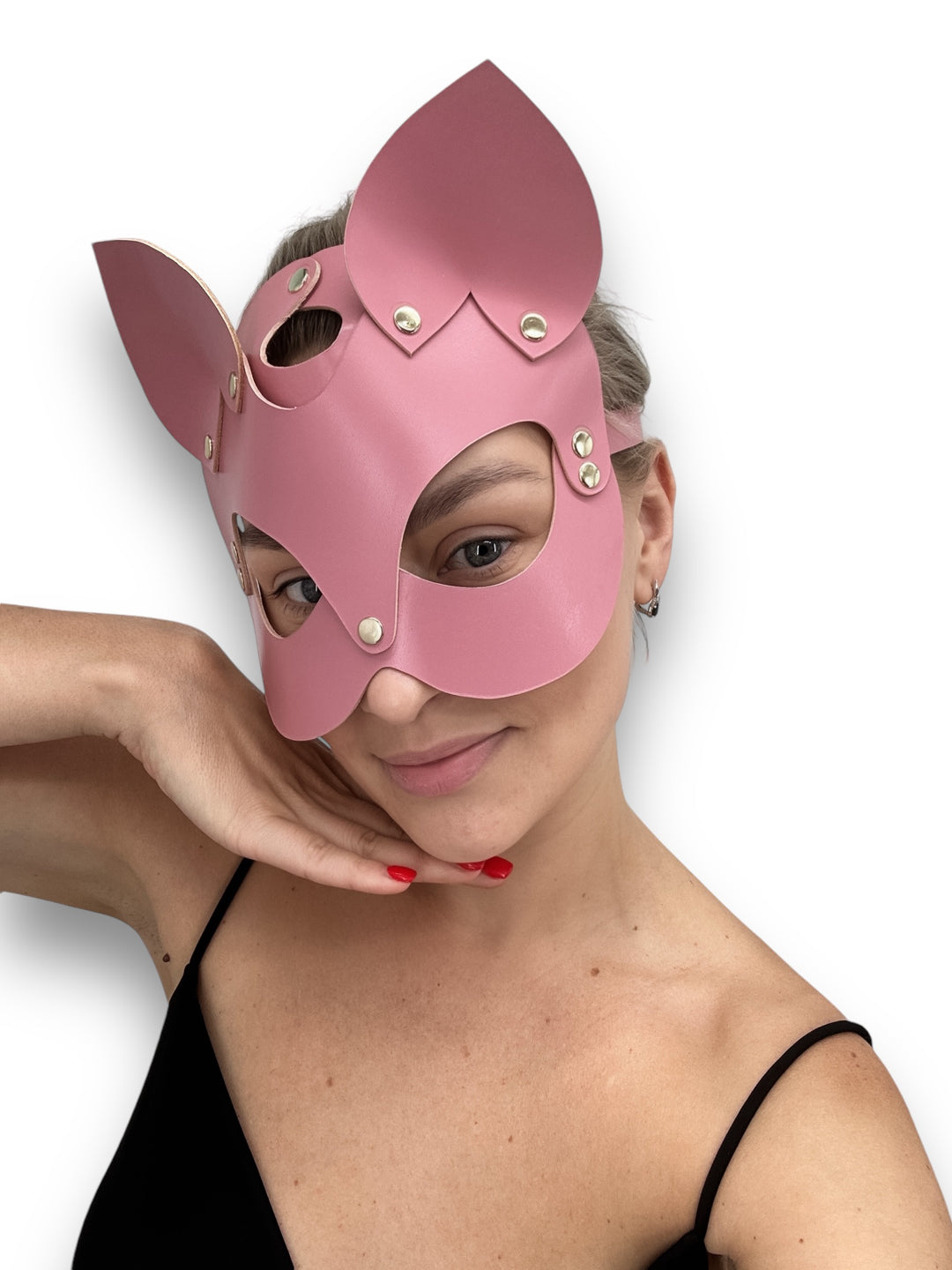 Leather cat mask