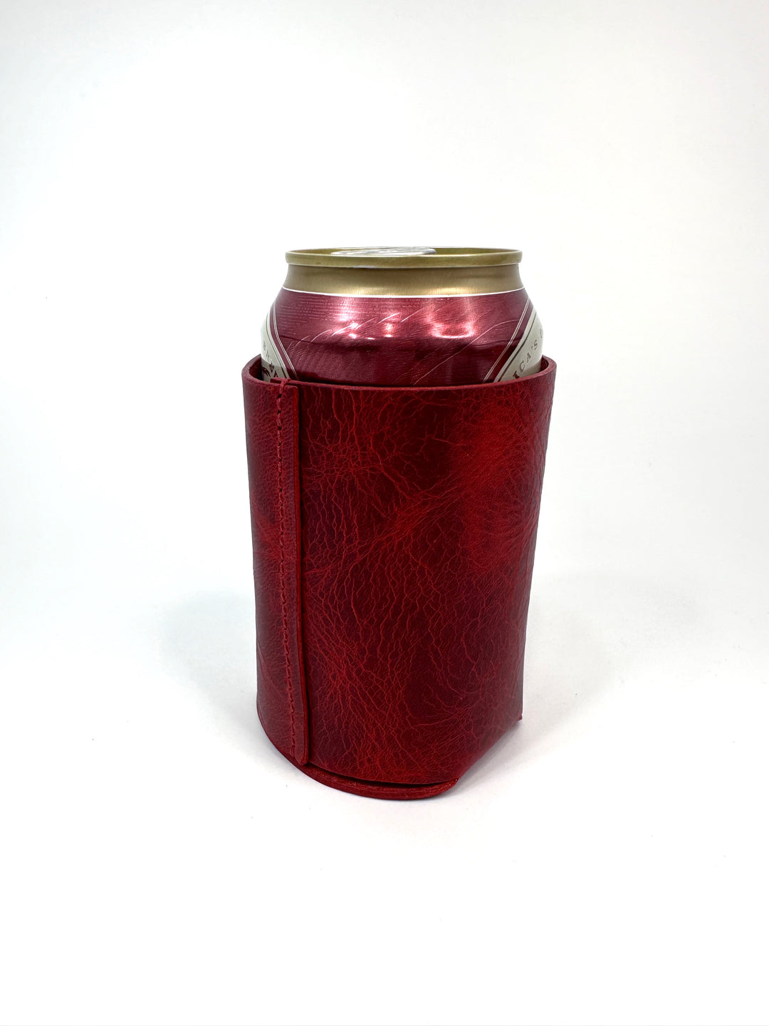 Beer Holder "wax pull up Red"