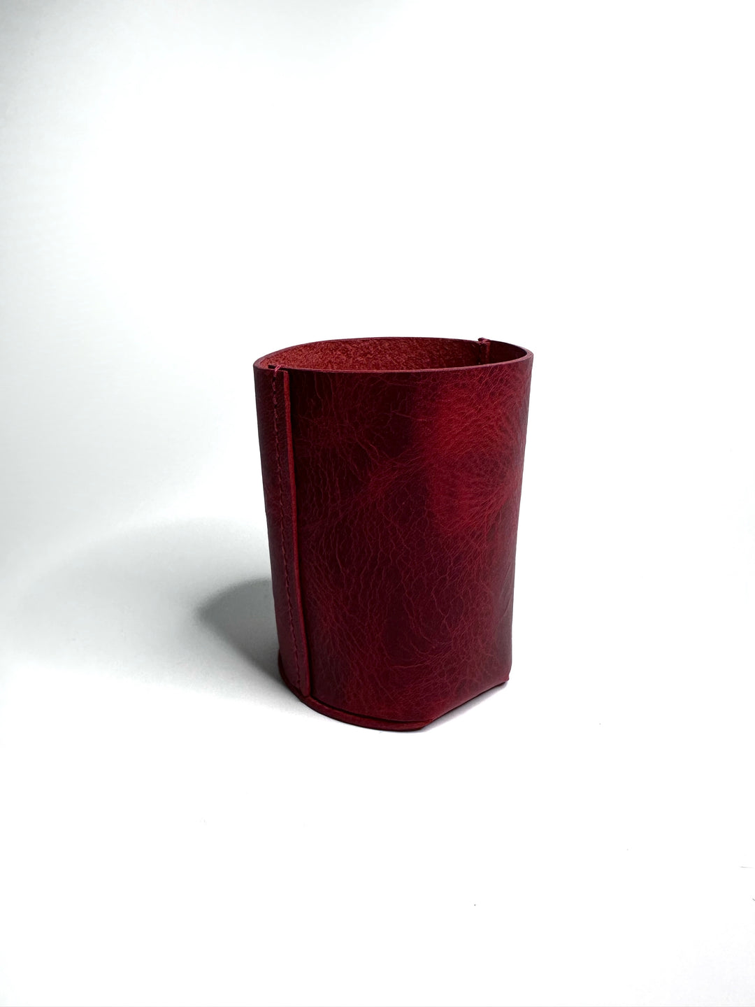 Beer Holder "wax pull up Red"
