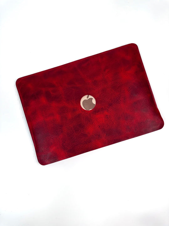 MacBook Case "wax pull up Red"