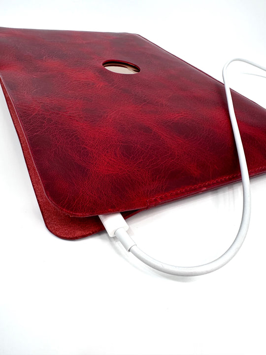 MacBook Case "wax pull up Red"