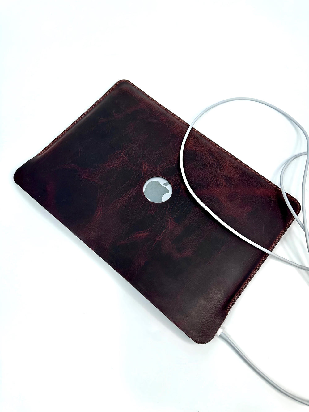 MacBook Case "wax pull up dark brown"