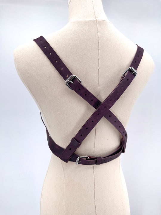 Premium leather harness "Bra lattice"