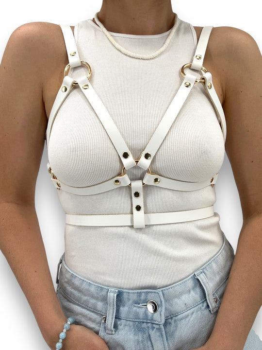 Harness Leather Open Bra